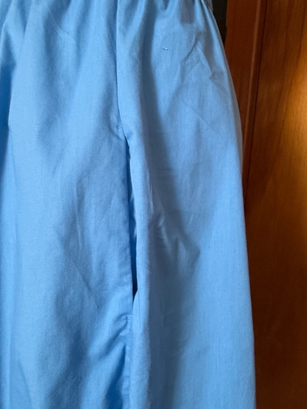 Abercrombie & Fitch Cotton Blend Sky Blue Flutter-Sleeve V-Neck Midi Dress - Picture 8 of 14